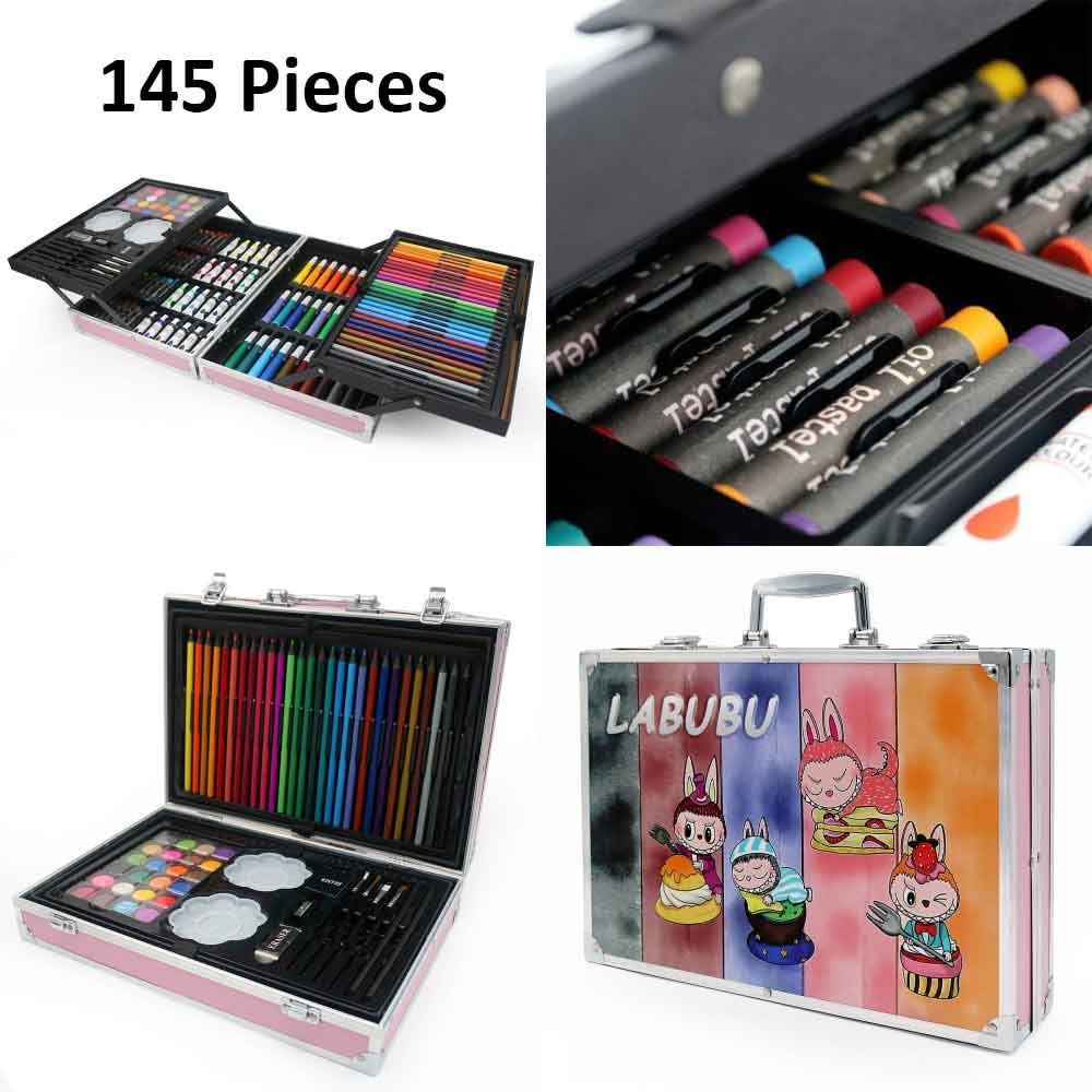 حقيبة رسم وألوان LABUBU (145 قطعة) | LABUBU 145-Piece Art Set