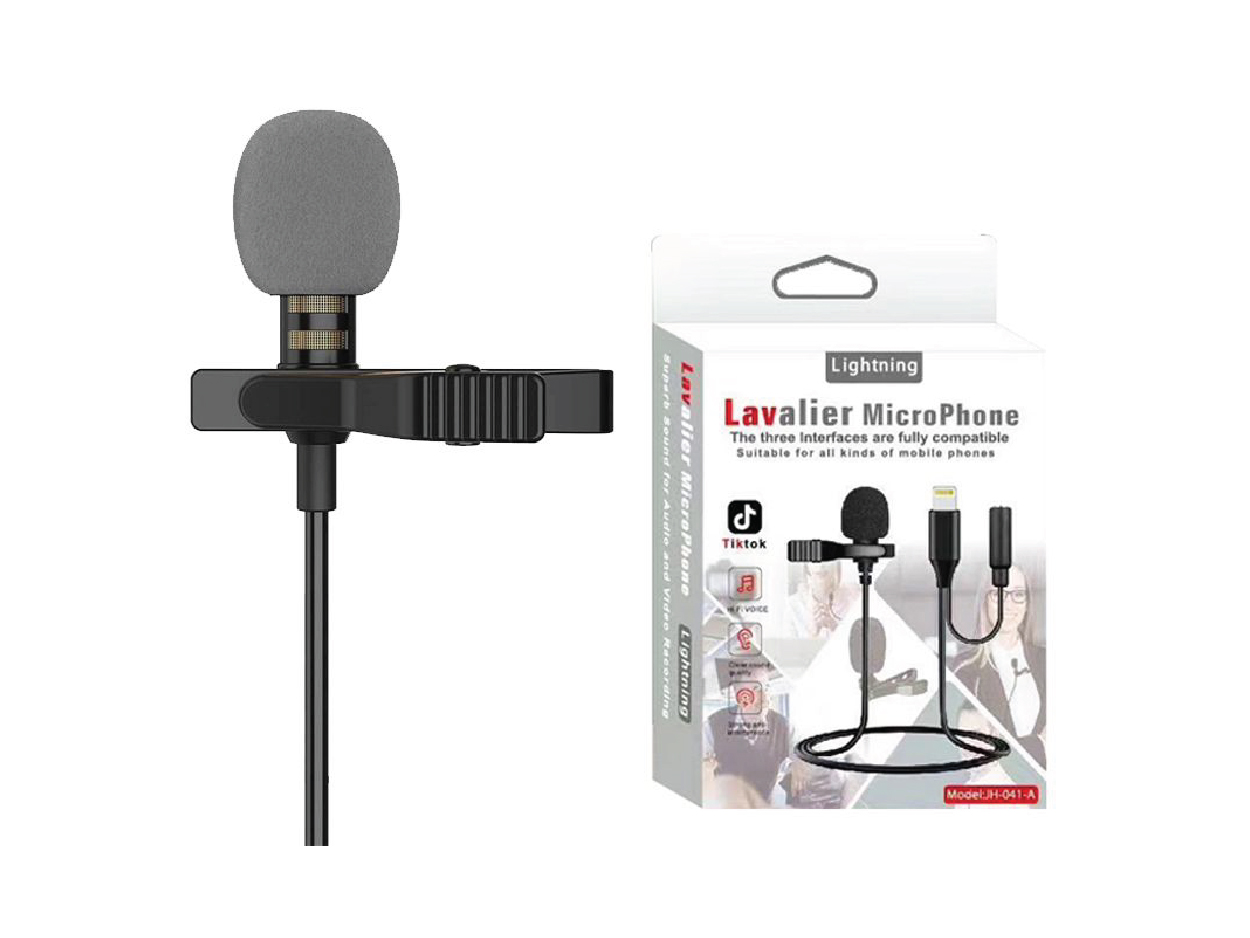 Lavalier Lightning Microphone Clip-On Model:JH-041-A