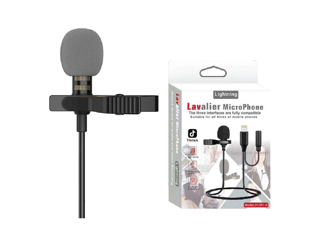 Lavalier+Lightning+Microphone+Clip-On+Model%3AJH-041-A