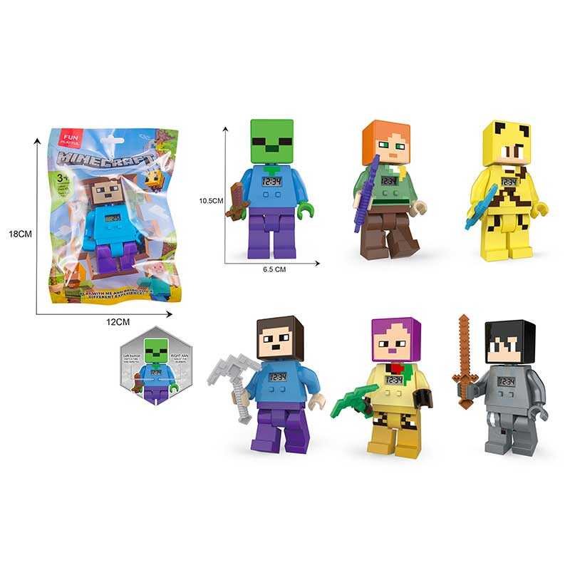1 Set Lego Minecraft with Clock
