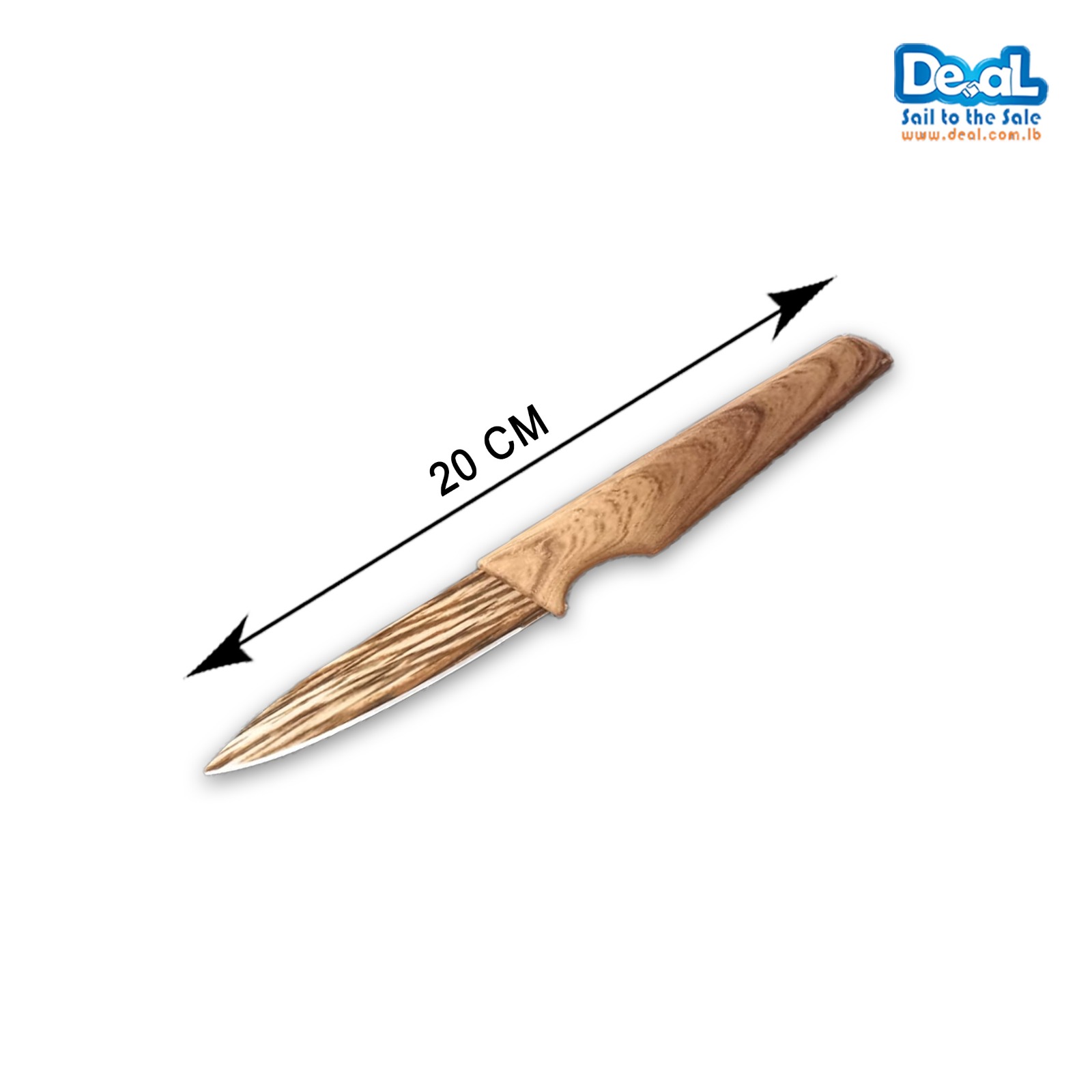 Light Brown Wooden Design Kitchen Knife 20cm