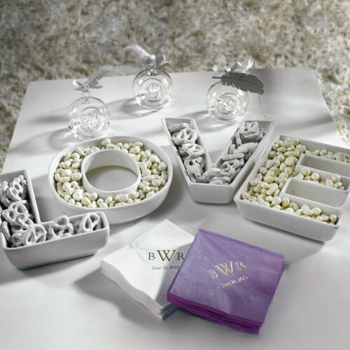 Set of 4 Ceramic LOVE Letters