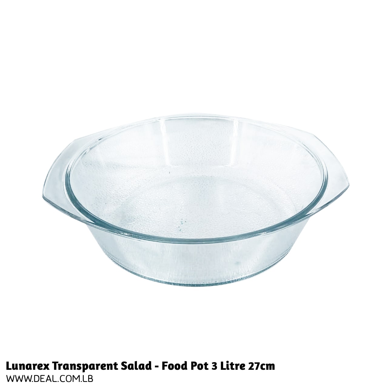 Lunarex Transparent Salad - Food Pot 3 Litre 27cm