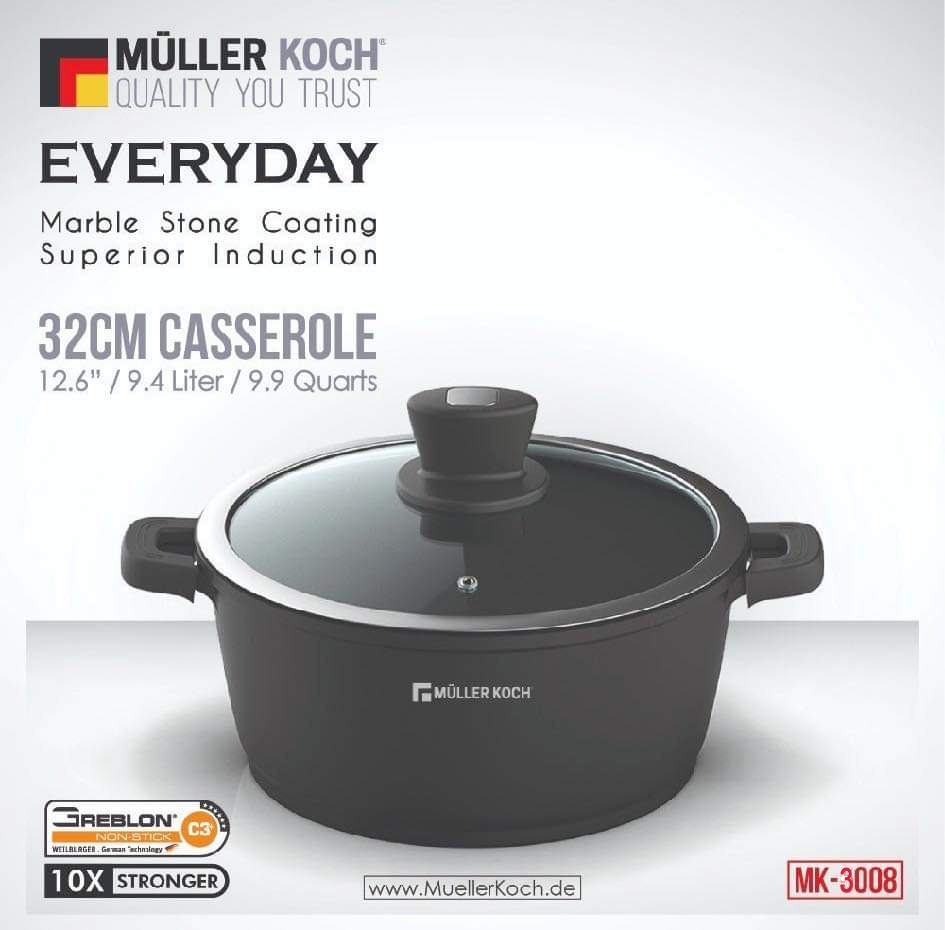 MULLER Koch  DIE-CAST CASSEROLE 9.4 LITER 32CM