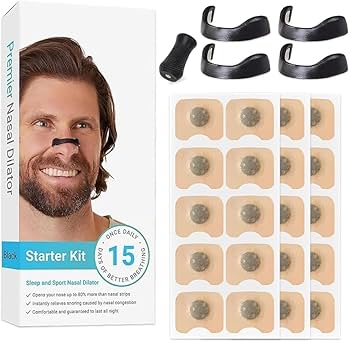 Magnetic Nasal Dilator Strips for Breathing  Anti-Snoring Starter Kit Instant Snore Relief, Better Sleep, Skin-Safe