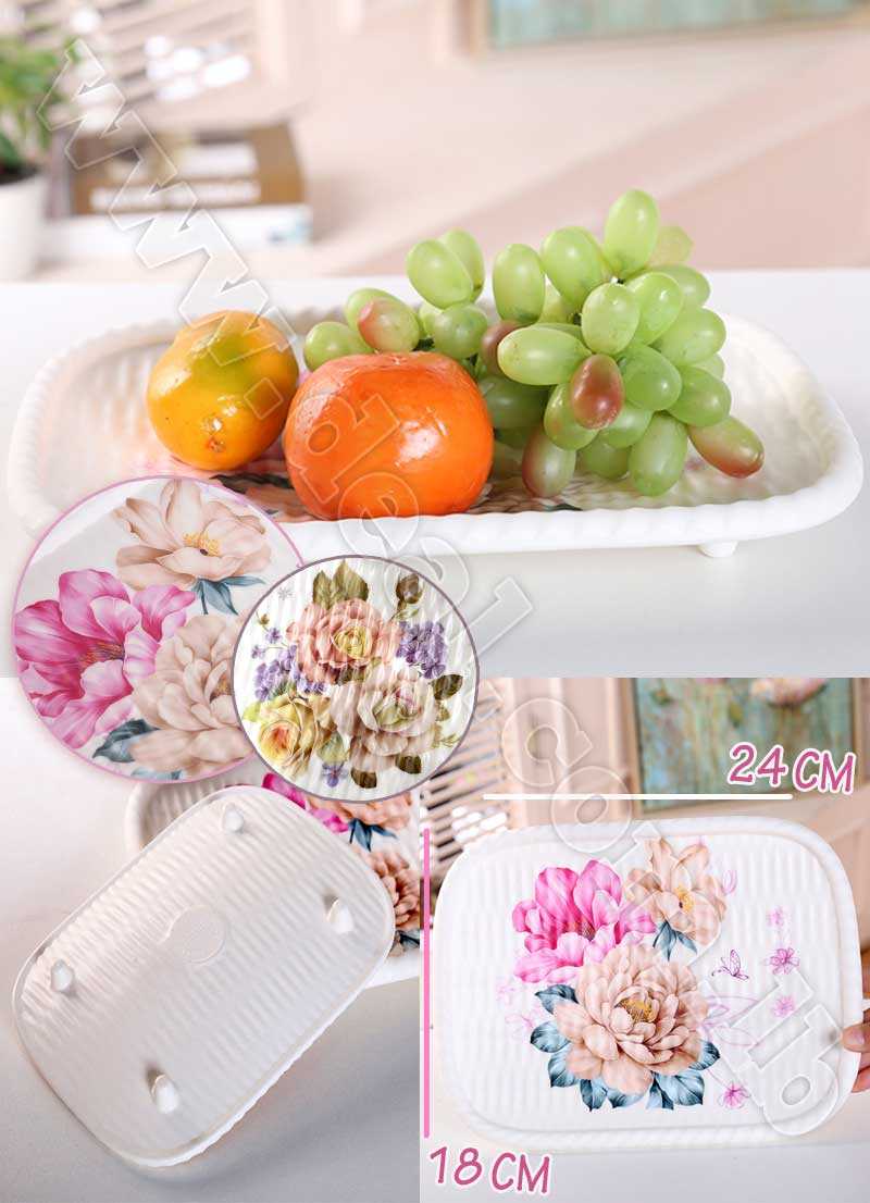 Melamine Plastic Plate Serving Fruit Medium Size