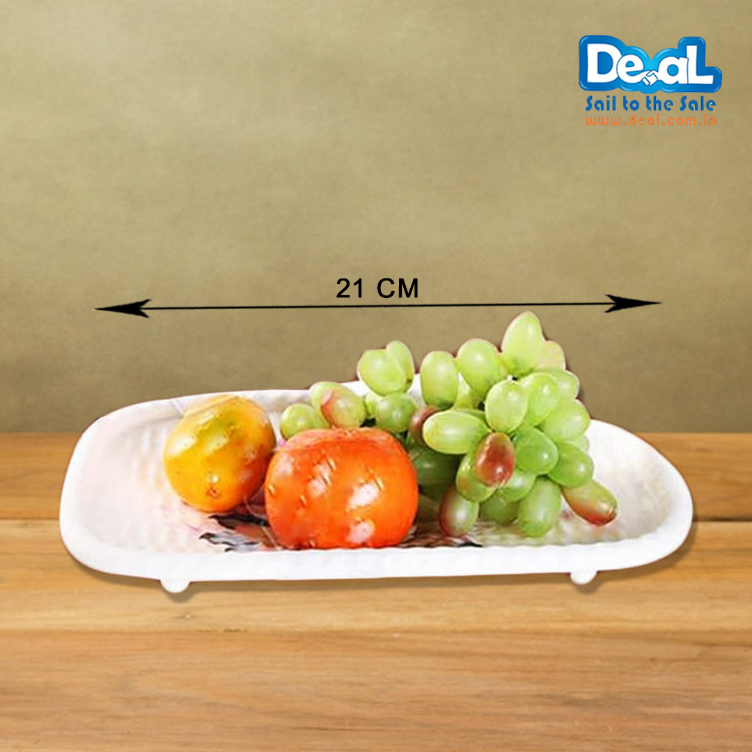 Melamine Plastic Plate Serving Fruit Size 21*16cm