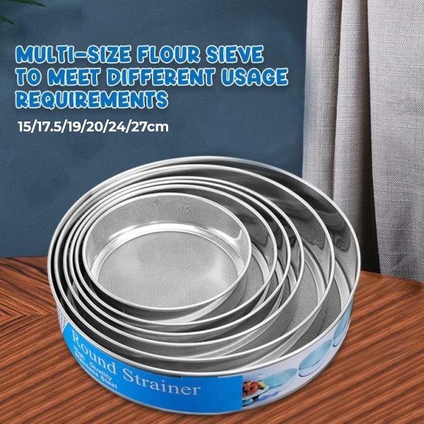 Mesh Stainless Steel Strainers Multi-Size Kitchen Food Flour Sieve Powder 6 Pcs