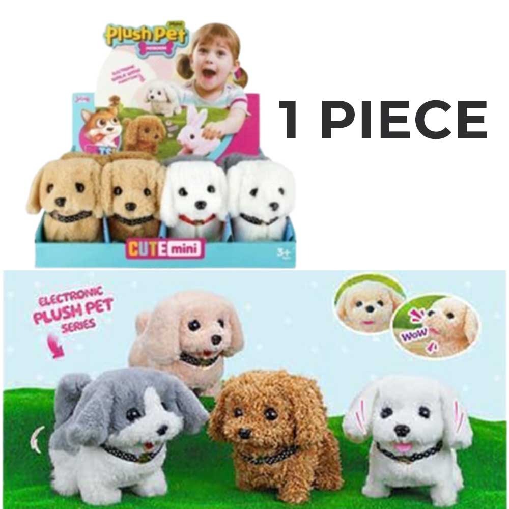 Mini Plush Pet Puppy – Electronic Walking Dog Toy (Assorted Colors)