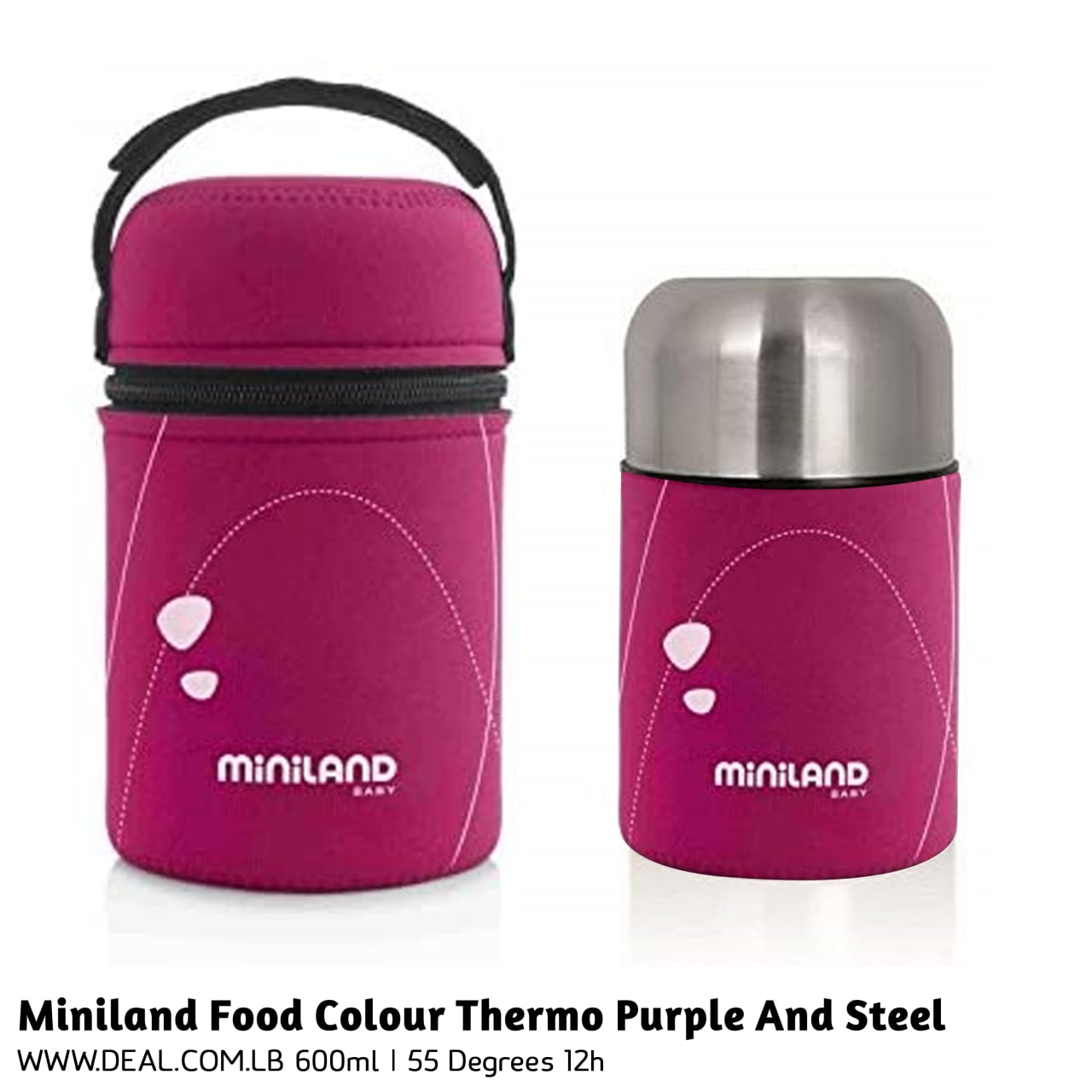 Miniland Food Color Thermo Purple And Steel