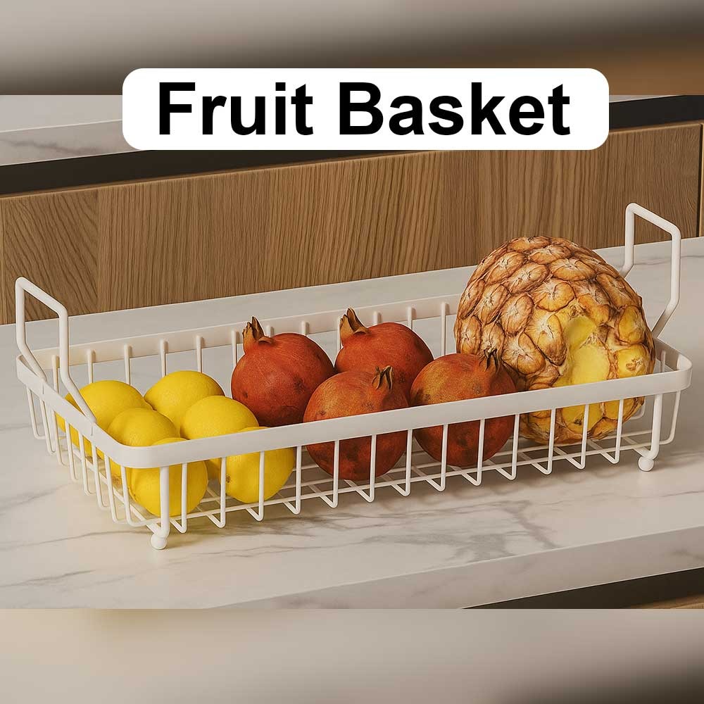 Modern Metal Wire Fruit Basket  Durable Countertop Storage Organizer for Kitchen, Pantry, or Dining Table Open Design for Better Airflow Ideal for Fruits, Vegetables, and Snacks