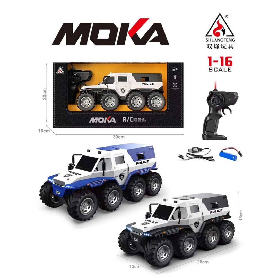 Moka RC Off Road Police Car,Remote Control Police Car,Ploice Car Kids Toy