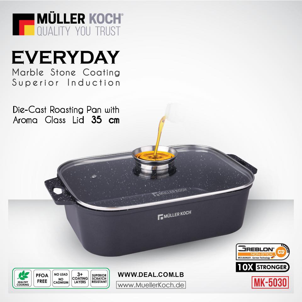 Muller Koch Everyday Marble Stone Coating Superior Induction 35cm