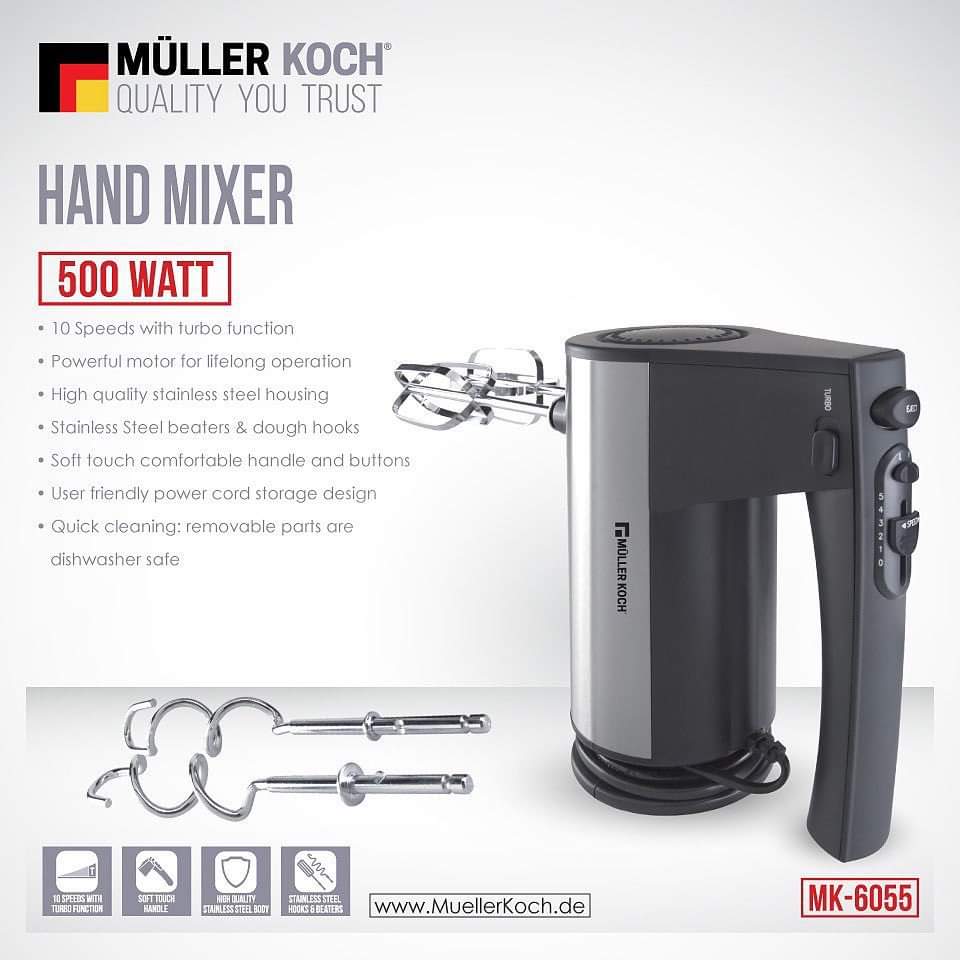 Muller+Koch+Hand+Mixer+500+Watt