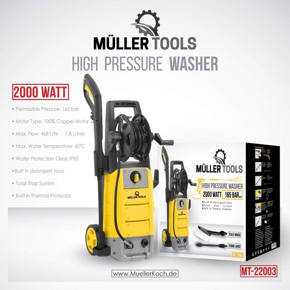 MULLER+TOOLS+HIGH+PRESSURE+WASHER+2000+WATT