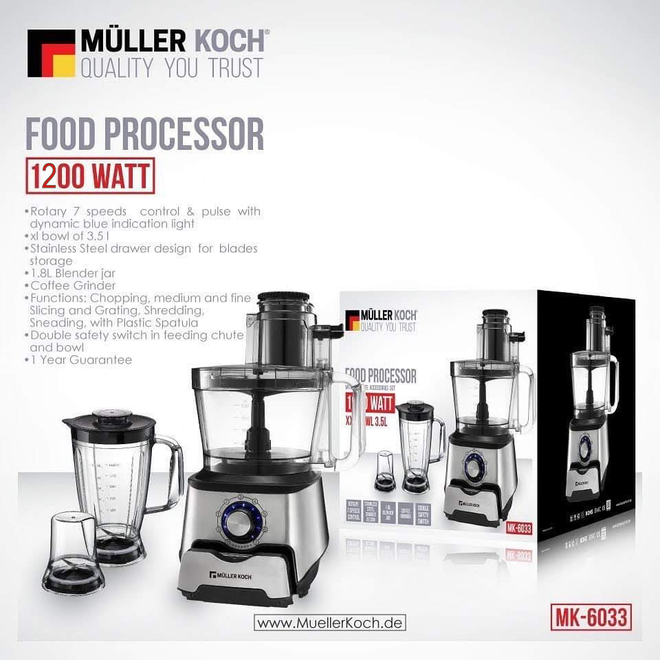 Muller Koch Multi Function Food Processor 1200 WATT