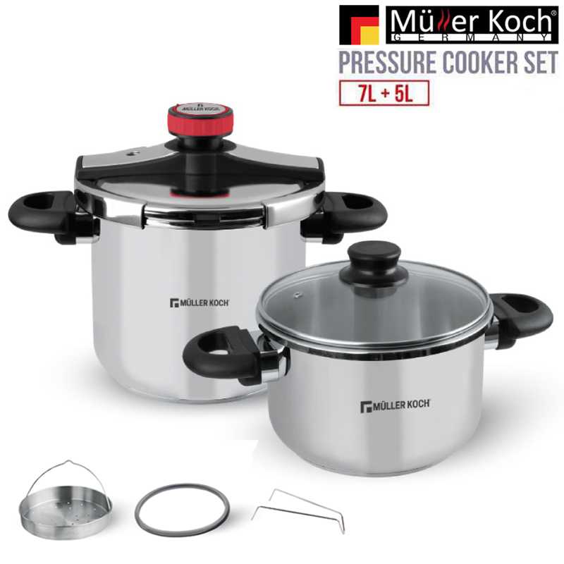Muller Koch Pressure Cooker Set  7L+5L