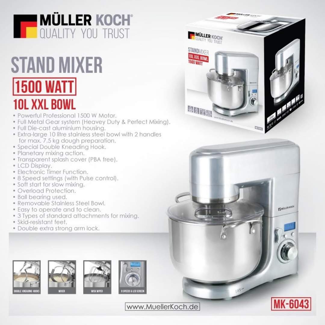 Muller Koch Professional Stand Mixer 10 LITER 1500 WATT