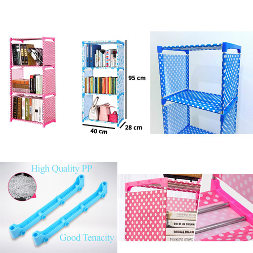 Multi-Function 3-Layer Simple Bookshelf Size 95*28*40cm