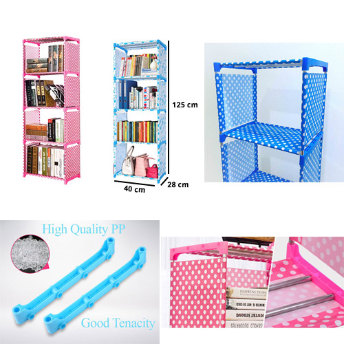 Multi-Function 4-Layer Simple Bookshelf Size 125*28*40cm