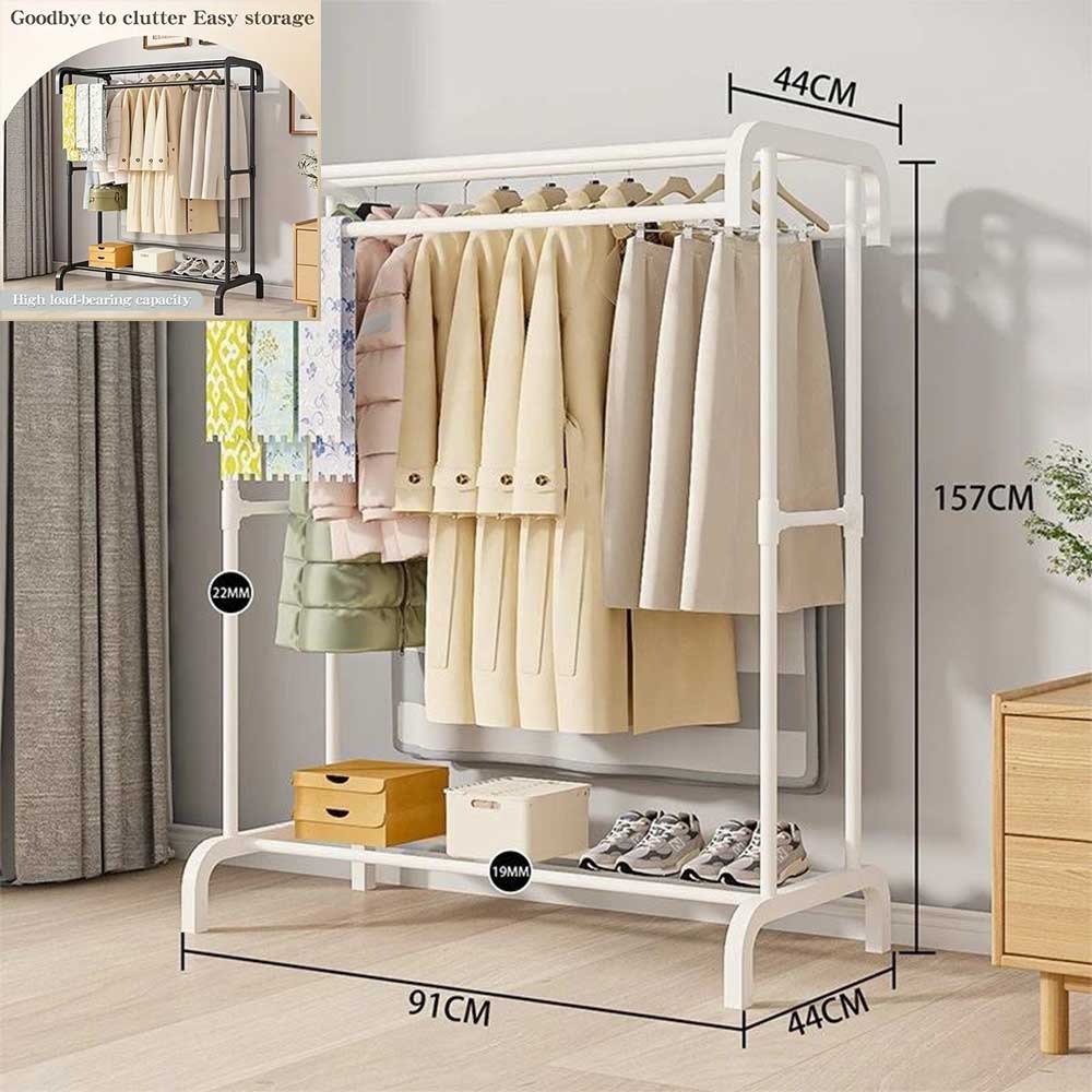Multifunctional Storage Coat Rack,Large Clothes Rack,Movable Indoor Clothes Hanger