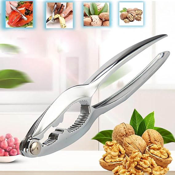 Nut Cracker Plier Sheller Opener Walnut Chrome Kitchen Nut Cracker