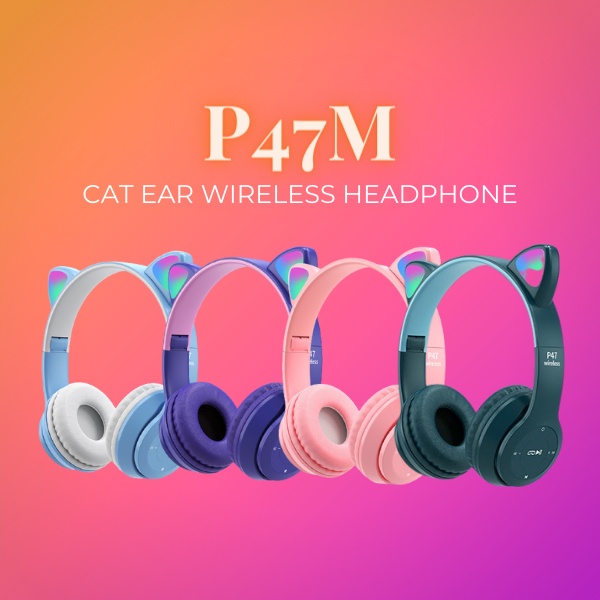 P47M CAT EAR WIRELESS HEADPHONE