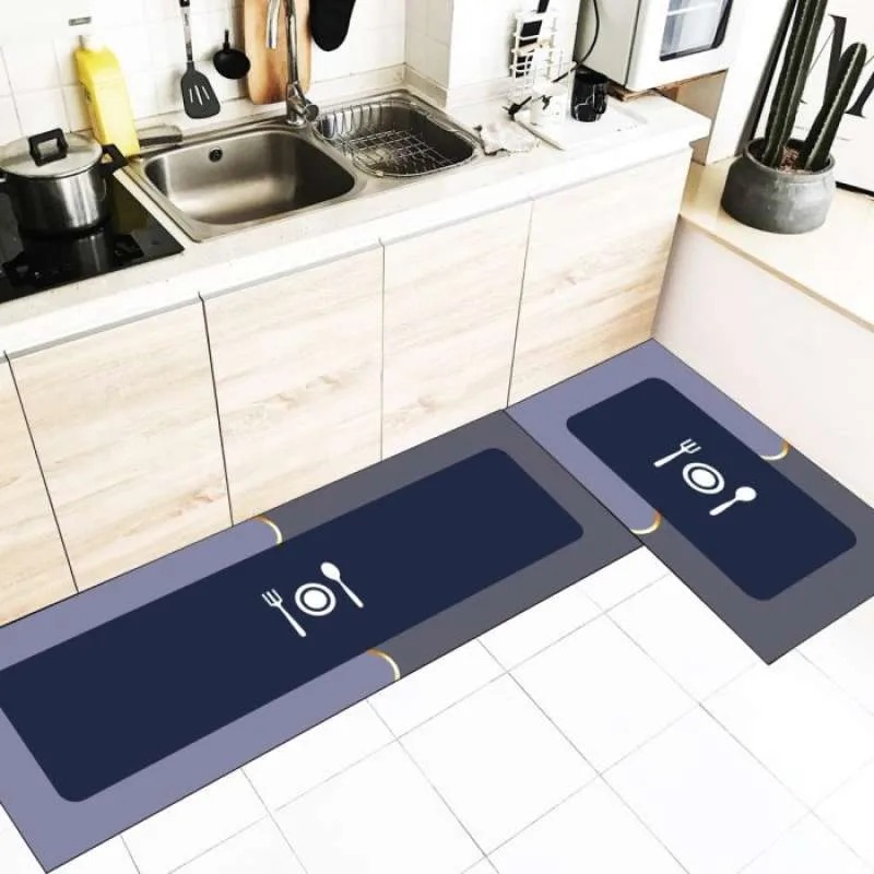 Pack Of 2 Kitchen Rug  Anti-Slip Soft, Washable, Printed Designer for Floor Kitchen Room,Home