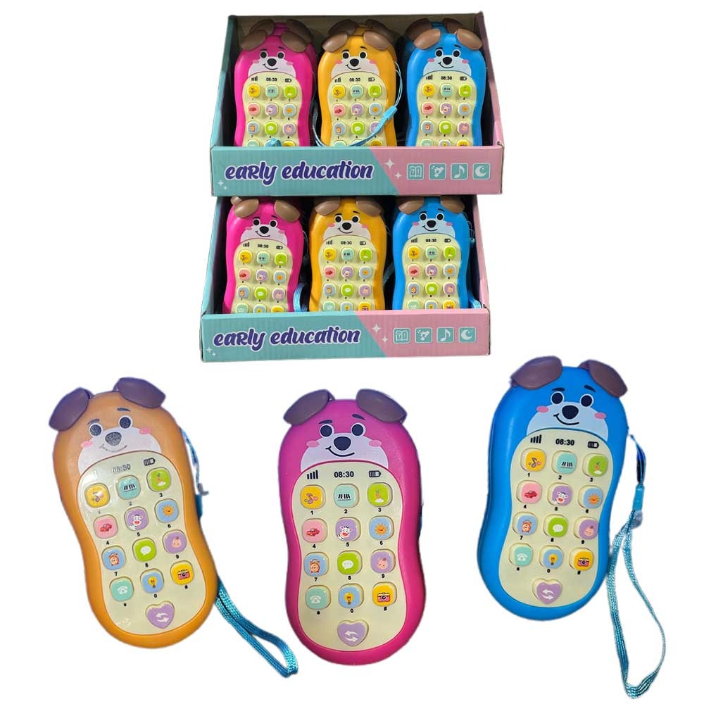 Plastic Kids Phone with Sound,Dog Shape Kids Phone,Early Education Mobile Phone For Kids