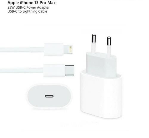 IPhone 13 Pro Max 25W USB-C Power Adapter USB-C to Lightning Cable