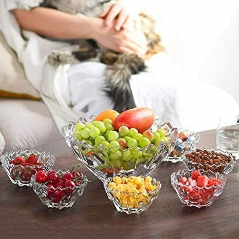 Premium 7 Pieces Crystal Glass Bowl Set