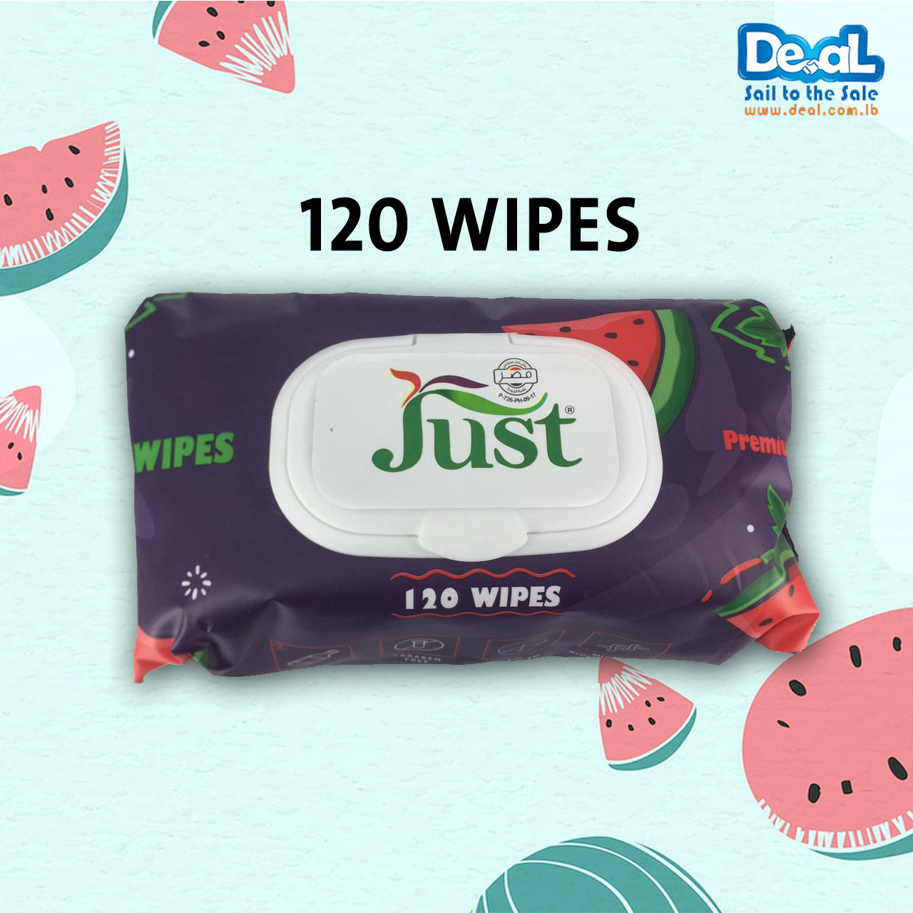 Premium Quality Just Wet Wipes 120wipes
