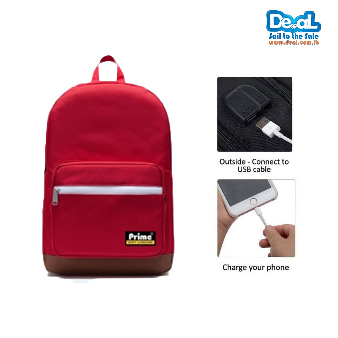 Prime Lifestyle Pop Quiz Backpack Deep Ultramarine With USB Charging