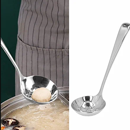 Proud High Quality Stainless Steel Spoon Strainer  1 Pcs