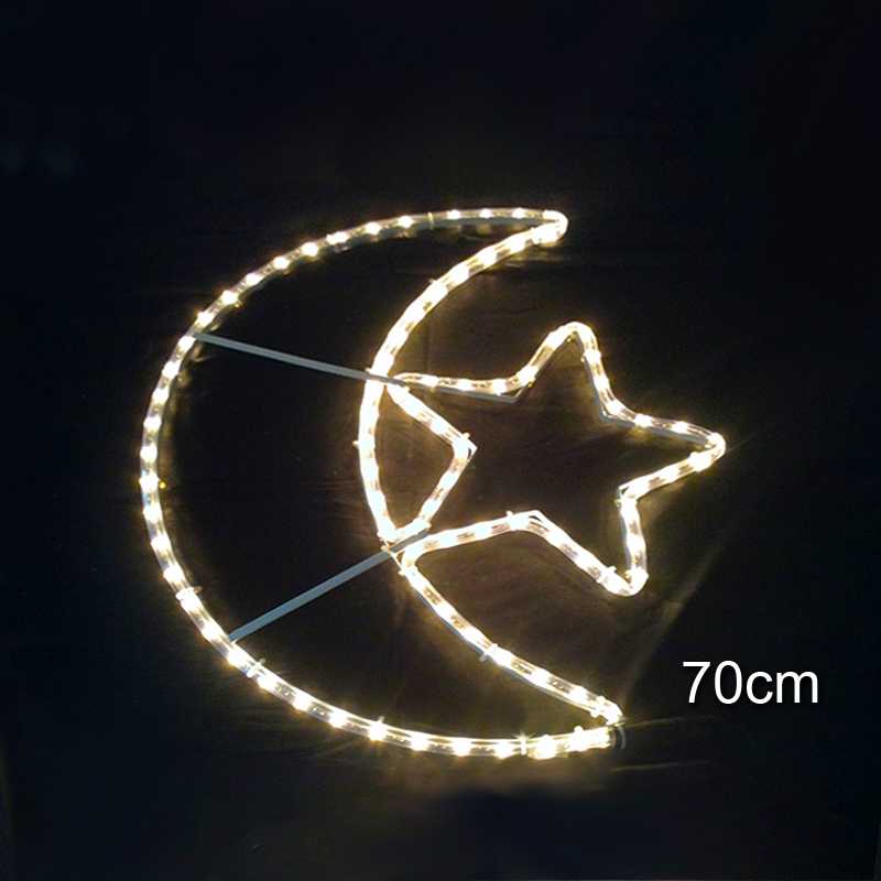 Ramadan Decoration Light Crescent 70 cm