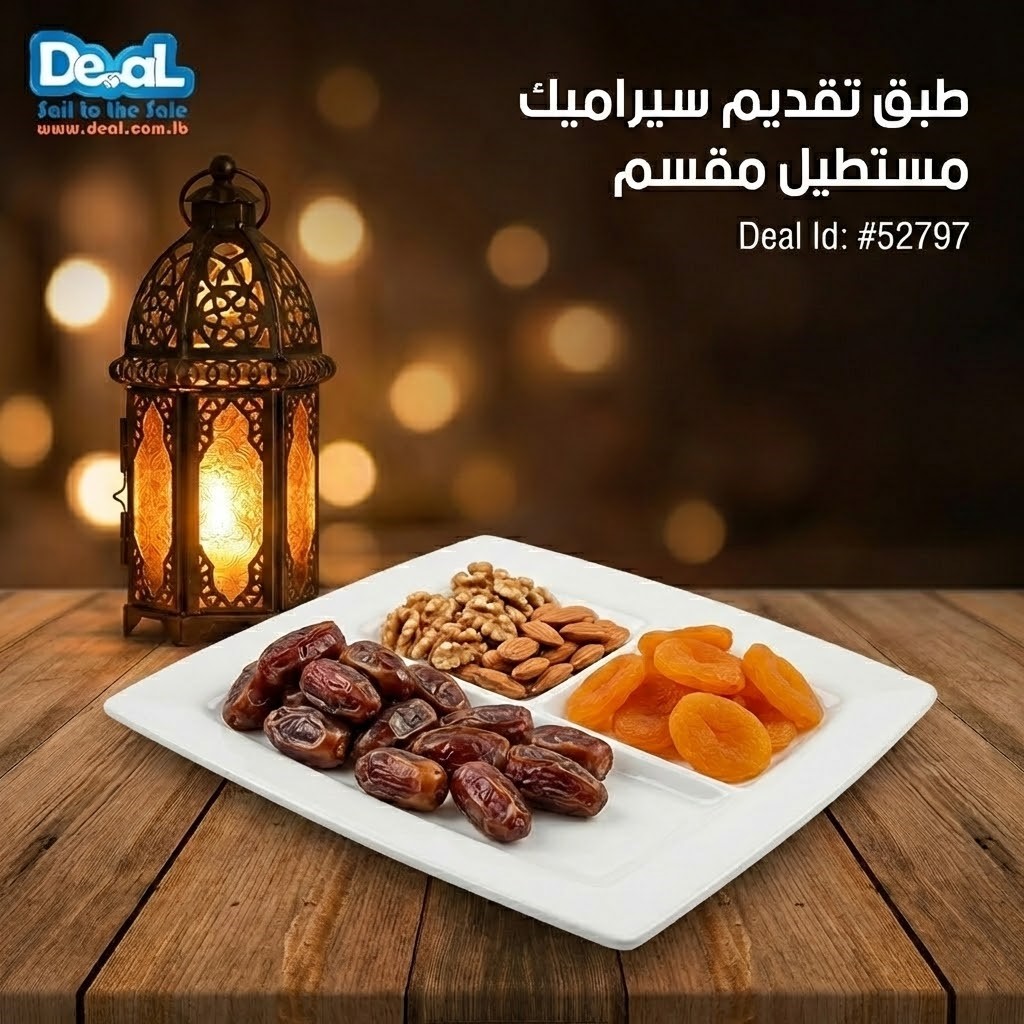 طبق تقديم سيراميك مقسم لضيافة راقية! | Divided Ceramic Serving Plate