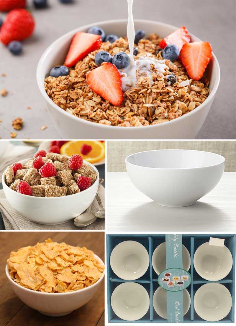 Round Cereal Dessert Bowls