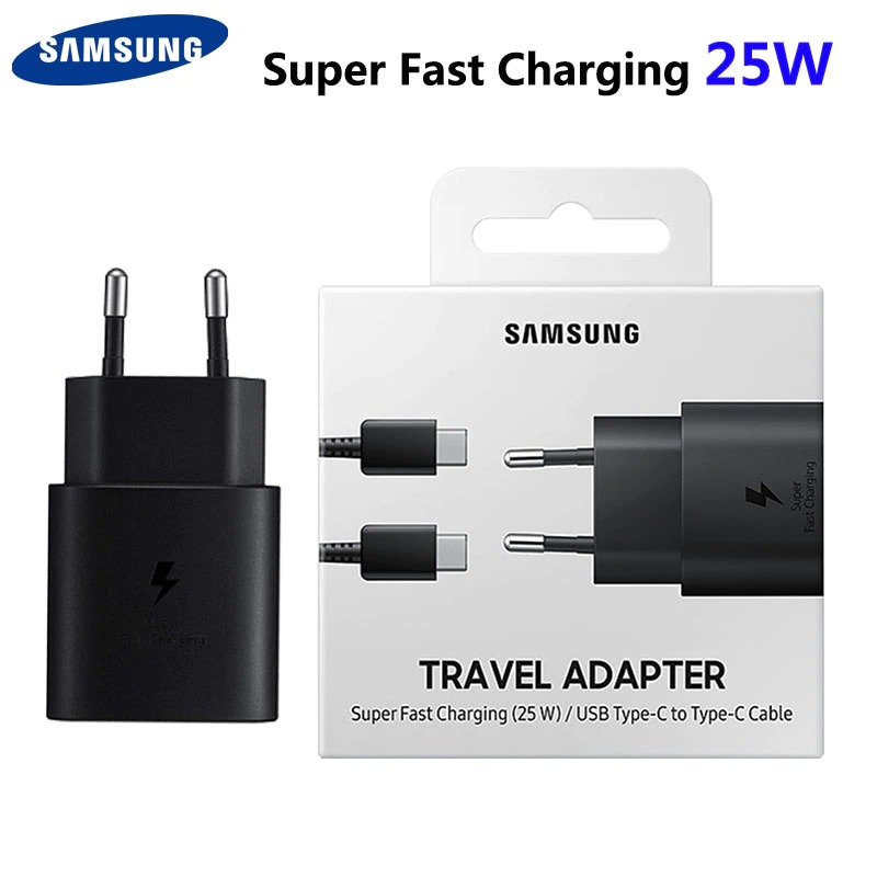 Samsung Travel Adapter Super Fast Charging (25w) USB Type-C to Type-C Cable