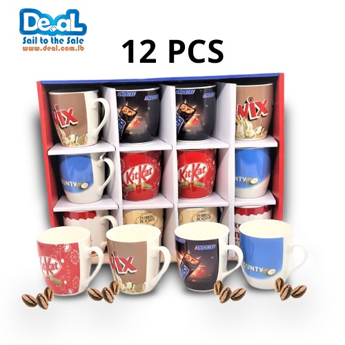 Set Of 12 Pcs Nescafe and Hot Drinks Mugs