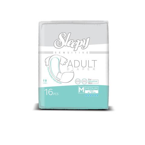 Sleepy Medium Adult Diapers waist 85 to 125cm 16 Pieces