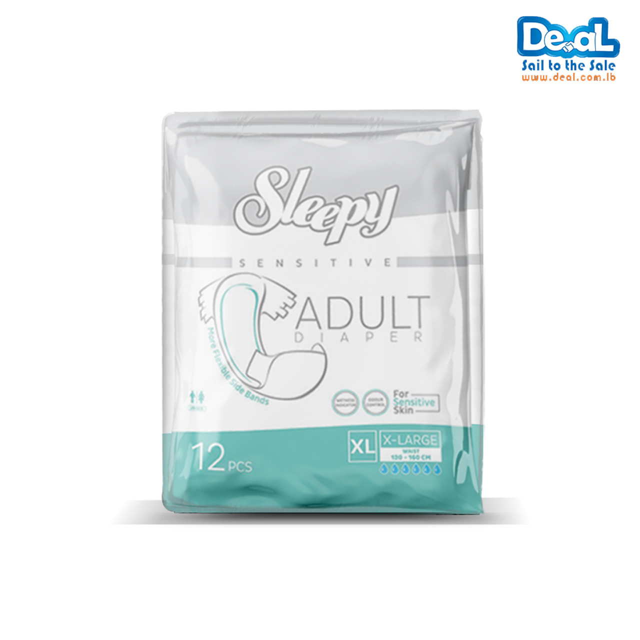 Sleepy Xlarge Adult Diaper 12 Pieces (120 till 160cm)