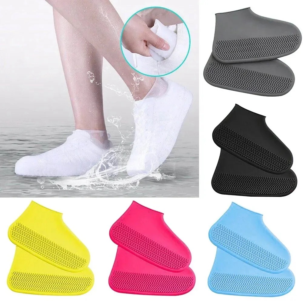 Small 27-34 Silicone WaterProof Shoe Covers Unisex Shoes Protectors Reusable Non-Slip Rain Boot Overshoes