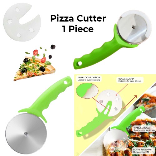 Stainless Steel Pizza Cutter with Durable Plastic Handle