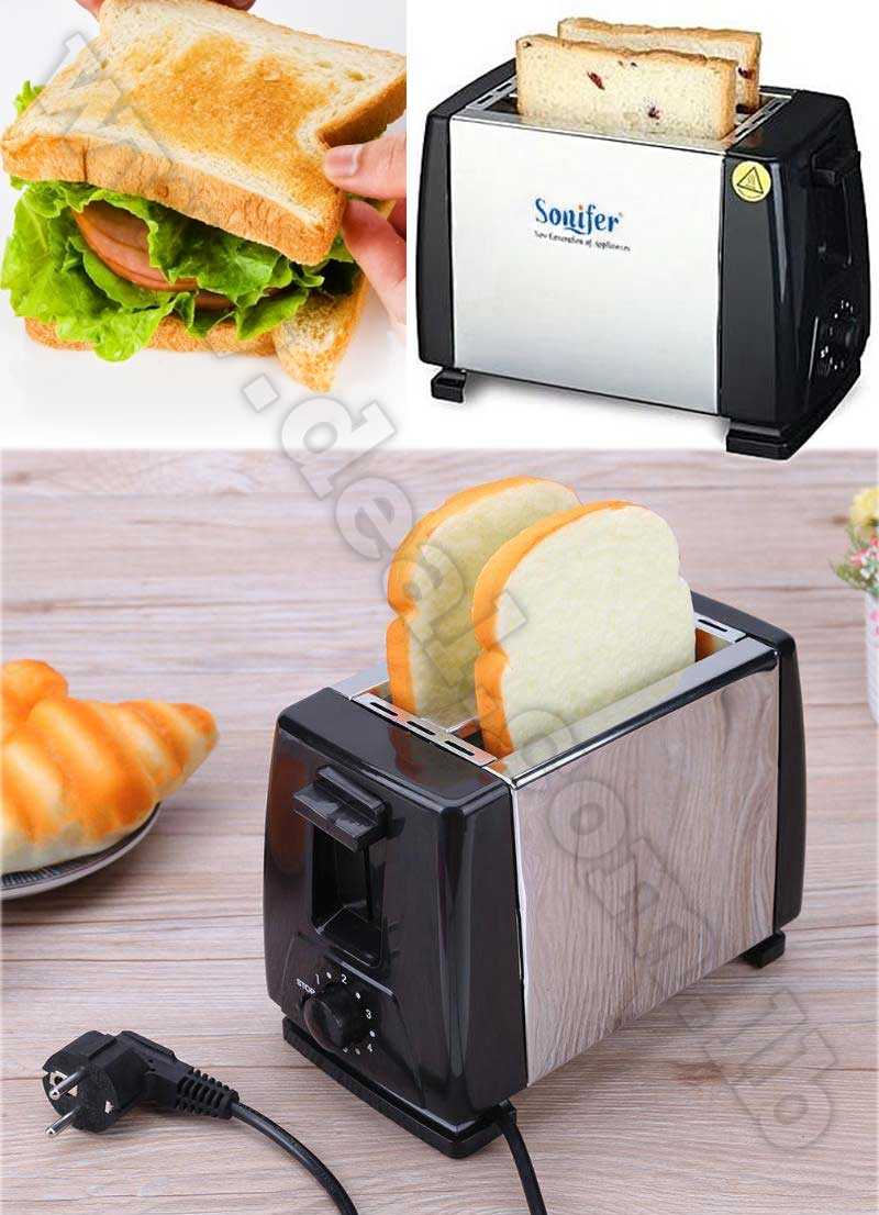 stainless steel 2 slices slots bread maker