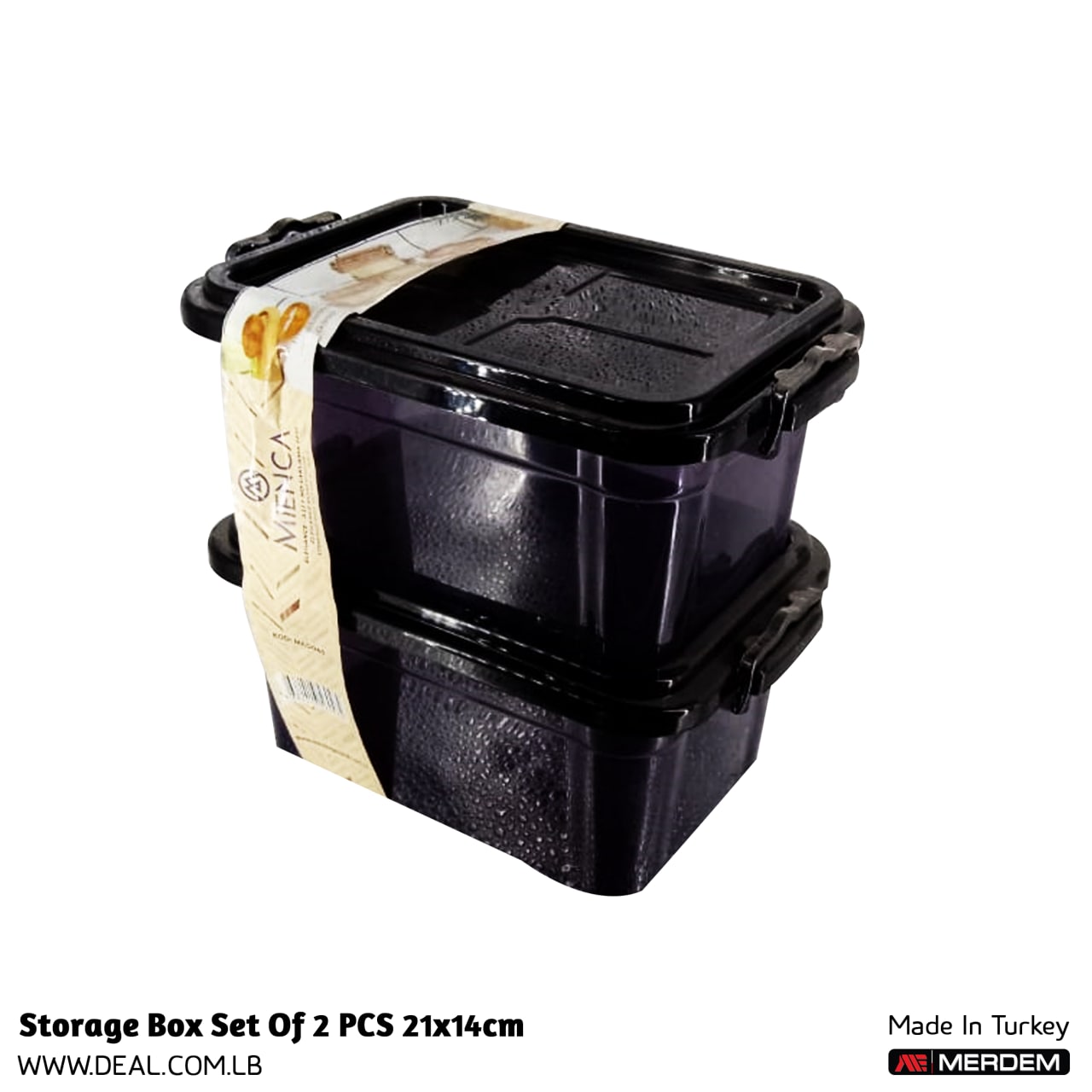 Storage Box Set Of 2 PCS 21x14cm