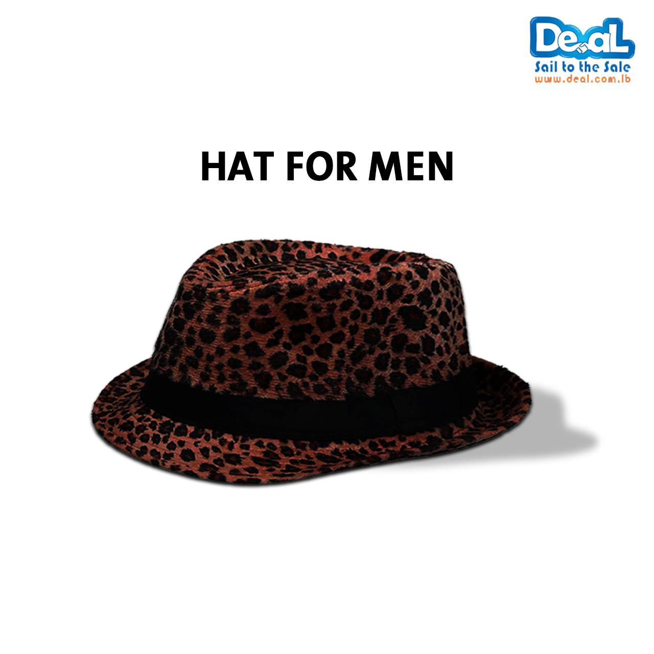 Stylish Dark Brown Leopard Print Fedora Hat