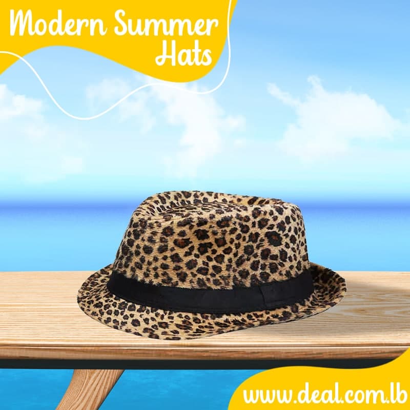 Stylish Leopard Print Fedora Hat