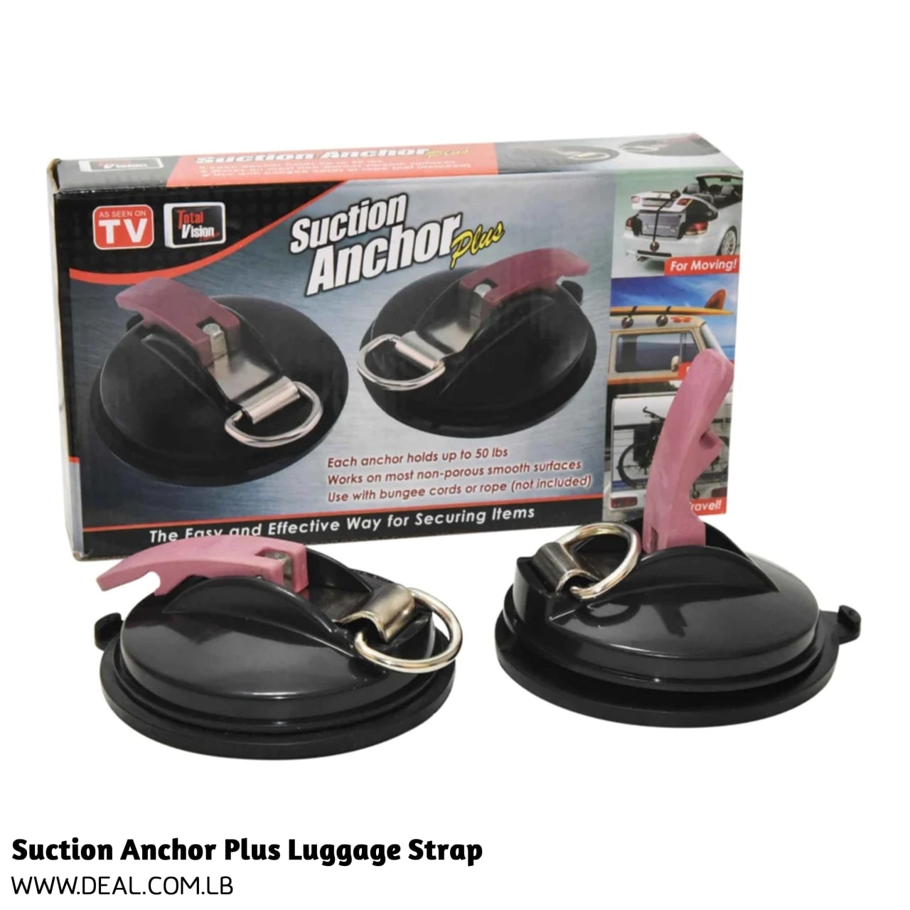Suction Anchor Plus Luggage Strap