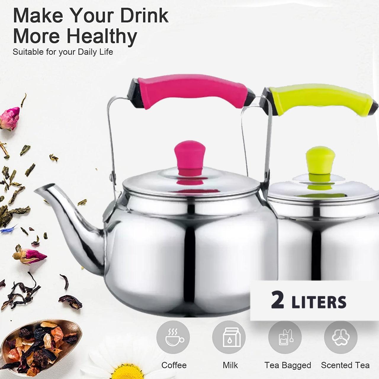 Tea Kettle Stainless Steel 2L