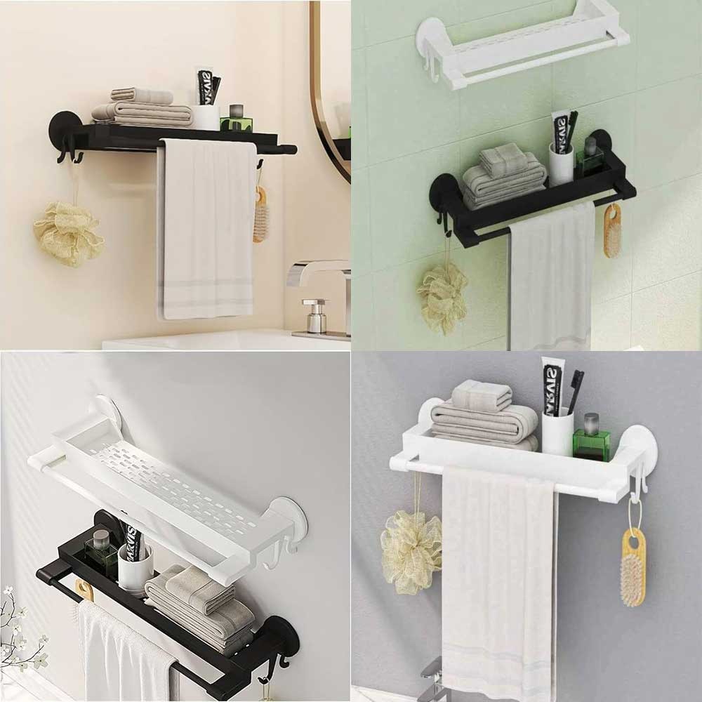 Towel Bar Towel Hanger Towel Rack Strong Adhesive Bathroom Wall-Mounted Type No Hole mounting Hole Drilling Installation Toilet Kitchen Space Saving